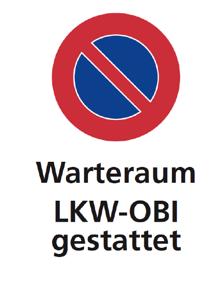 Parkieren verboten mit Warteraum