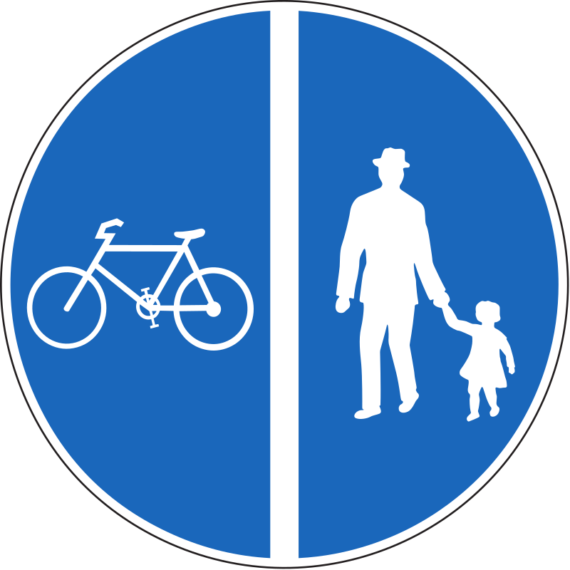 Rad- und Fussweg mit getrennten Verkehrsflächen 40 cm