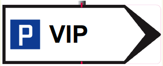 Wegweiser Parkplatz VIP