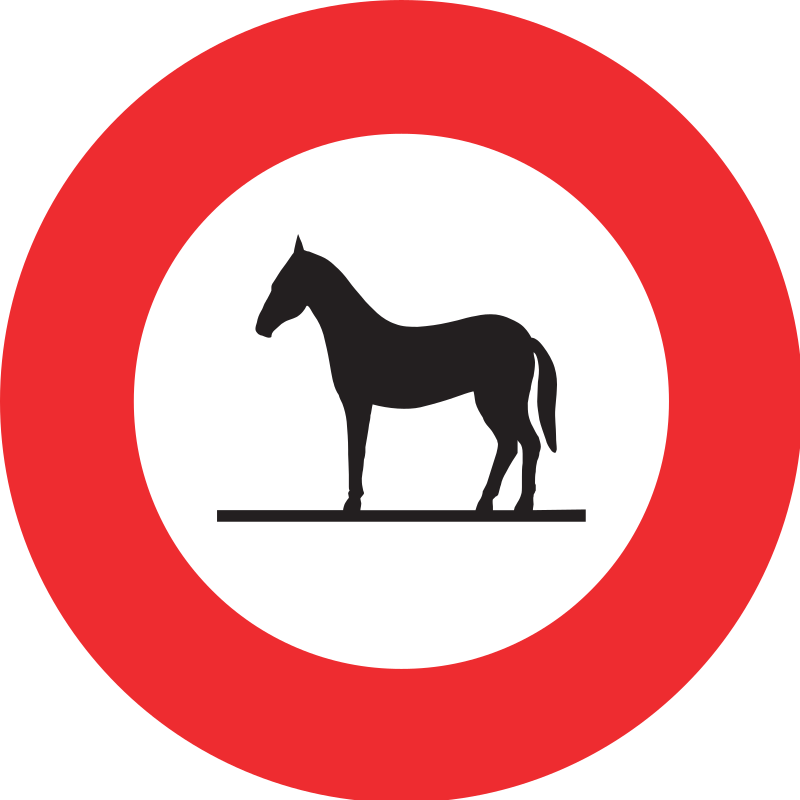 Verbot für Tiere 80 cm