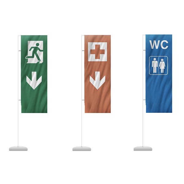 Signalflagge mit Standfuss
