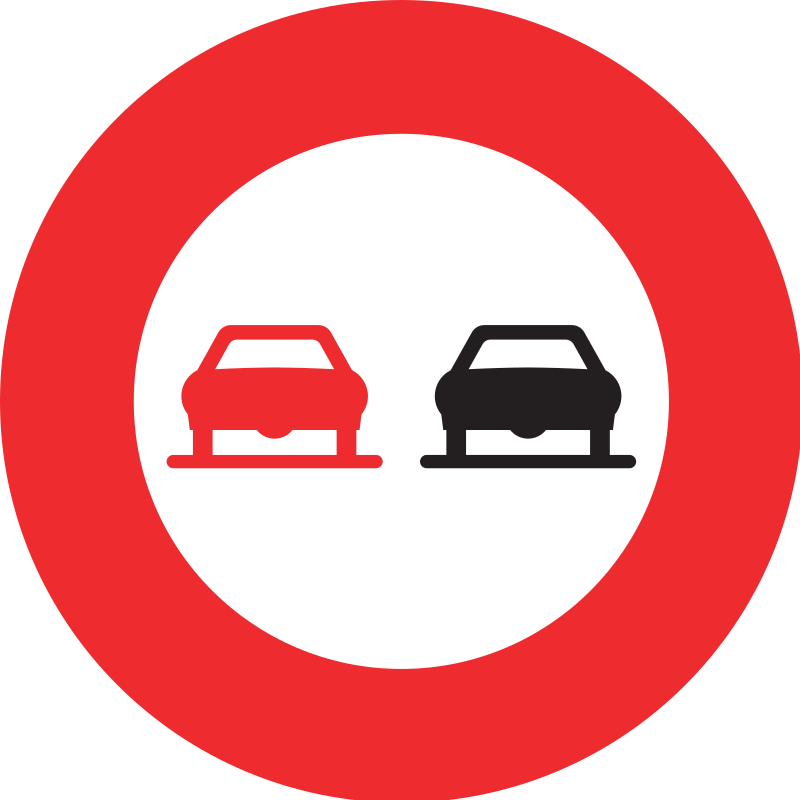 Überholen verboten 40 cm