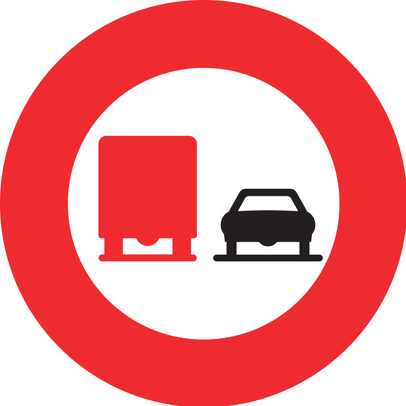 Überholen für Lastwagen Verboten 80 cm