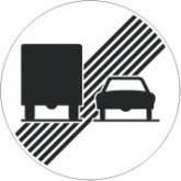 Ende des Überholverbotes für Lastwagen 40 cm